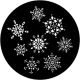 Rosco Standard Steel Size B Gobo 79129 Snowflakes 2