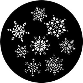 Rosco Standard Steel Size B Gobo 79129 Snowflakes 2