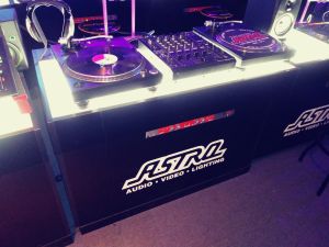 48" W x 26" H x 26" D Astro AVL Show Room LED DJ Booth